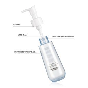 Custom Plastic Cosmetic Bottles With Oil Pump 100ML Plastic Bottles