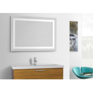Modern LED Illuminated Bathroom Mirror / Waterproof Touch Screen Smart Mirror