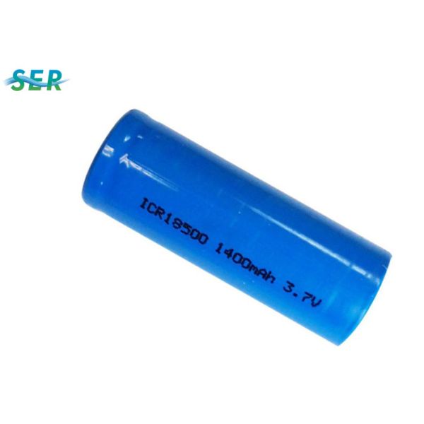 Flat Top Li Ion Battery Cell , 3.7V Lithium Ion Rechargeable Battery 1400mAh