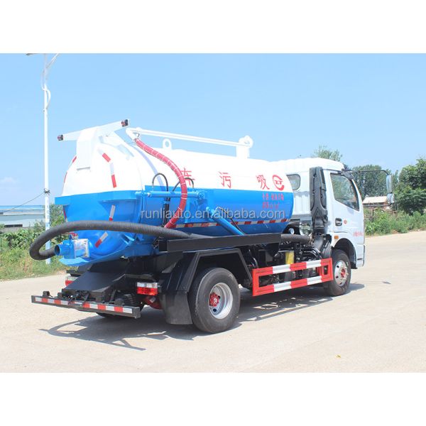 DFAC Dongfeng 5CBM Vacuum Sewage Suction Truck With Pump 5000 Litres