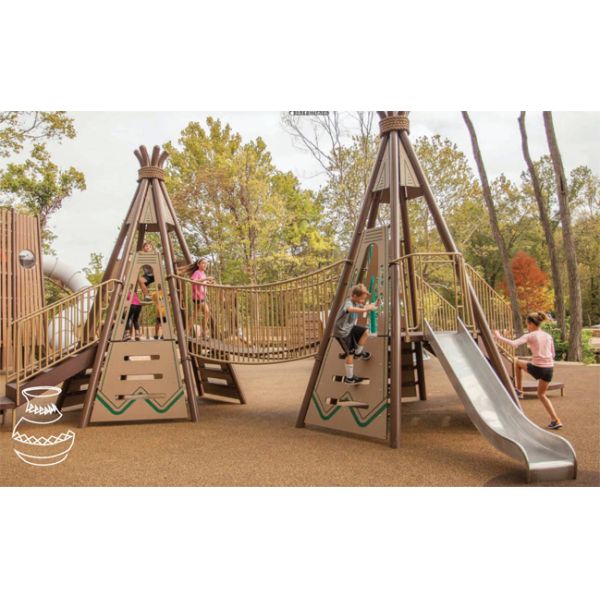 Big Size Rope Playground Equipment / Childrens Outdoor Play Sets For Amusement Park