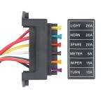 2 Input 6 Output Car Blade Fuse Blocks ATO Inline 12V Fuse Holder With Wire