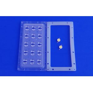 15W High Power SMD Led Street Light Lens , Led Lens Array with PC Plastic