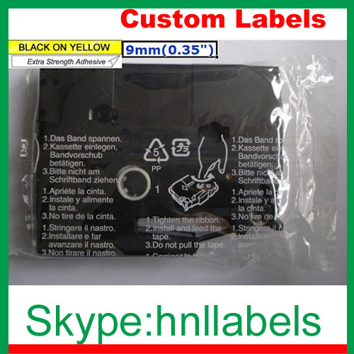 Quality Black on Yellow Label Tape Compatible for Brother TZ-621 TZe-621 9mm P-Touch 8m wholesale
