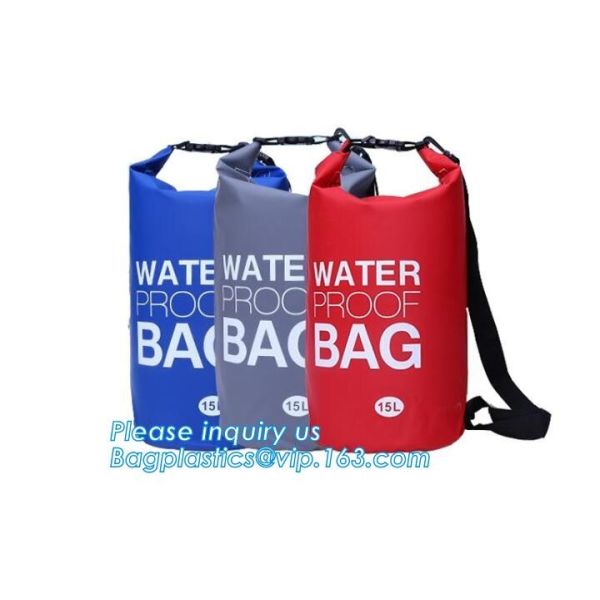 promotion 10L,20L,30L PVC tarpaulin ocean pack floating dry bags with shoulder strap front pocket, Swimming Floating Wat