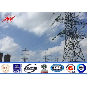 Customized Tapered Tubular Steel Electric Power Pole Structures , ISO9001