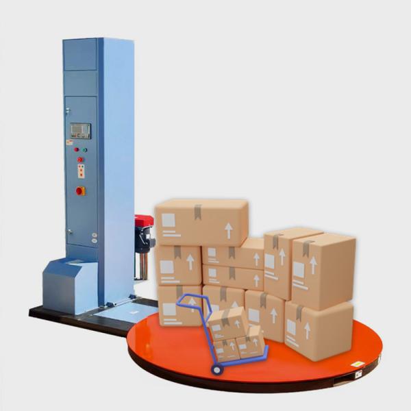 Quality Fully Automatic Horizontal Pallet Wrapping Machine Rotating Tray Packer Shrink Wrapper wholesale