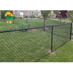 Galvanized Steel Chain Link Fence Fabric 11.5 Gauge Mesh Size 2.375 Inch