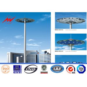 23m 3 Sections HDG High Mast Lighting Pole 15 * 2000w For Airport Lighting