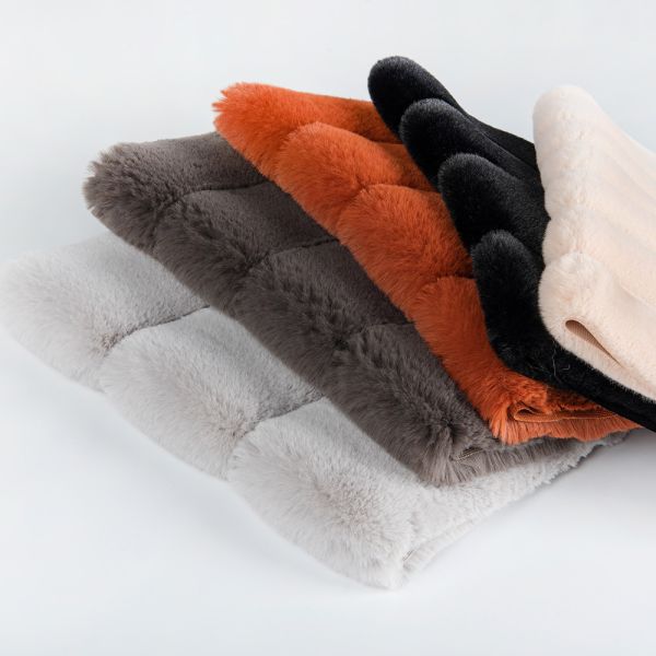Quality Soft Brushed PV Plush Faux Rabbit Fur Fabric for Coat 100% Polyester Yarn Count 80S×80S wholesale