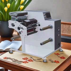 200m/Min Turret Label Slitter Rewinder Narrow Web Medium Speed Slitting Machine