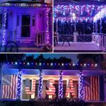 Red White and Blue Patriotic Lights, 50 Led String Lights, Globe String Lights