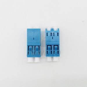 LC / UPC Duplex Unibody Shell Optical Fiber Adapter Coupler Flangeless
