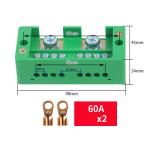 2 in 8 out Electrical Terminal Blocks Splitter Power Source Wiring Distribution