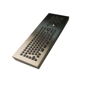 Waterproof Metal Keyboard With Trackball , Full Function Mini Computer Keyboard