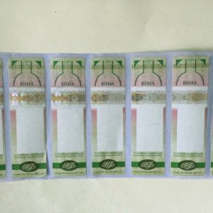 Cheap Anti-Counterfeit Waterproof Holographic Security Paper Cigarette And Wine Bottle Tax Stamp for sale