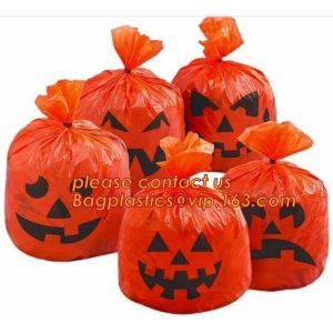 China Halloween lawn and leaf bags for Halloween outdoor decoration,DELUXE GLOW IN THE DARK Pumpkin Leaf/Lawn/Yard bags bageas on sale
