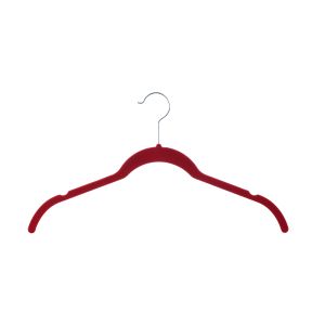 China Infant Slim Velvet Hangers Brief Vogue Compact Notched Shoulders on sale