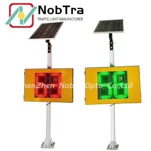 CE Certified 2 Color Solar Radar Traffic Signal for Overspeed Enforcement