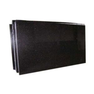 Dramatic Design Black Galaxy Granite Slab For Kitchen Countertop / Island Top