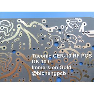 CER-10 RF Printed Circuit Board 2-Layer CER-10 62mil 1.58mm PCB with Immersion