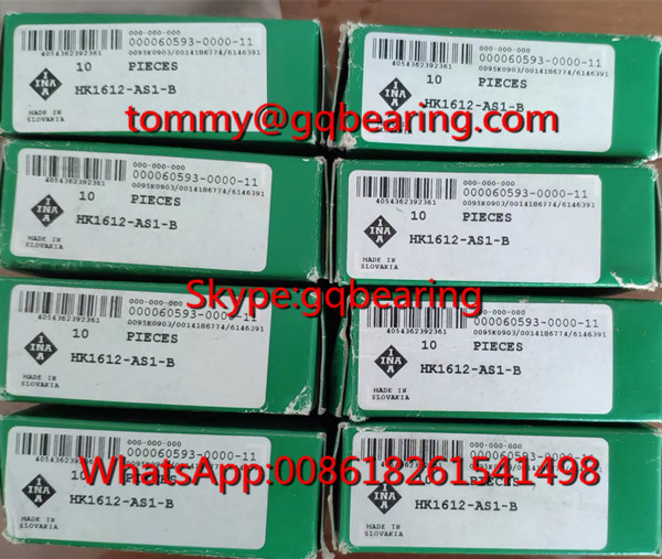 INA HK1612-AS1-B Drawn Cup Needle Roller Bearing with Open End