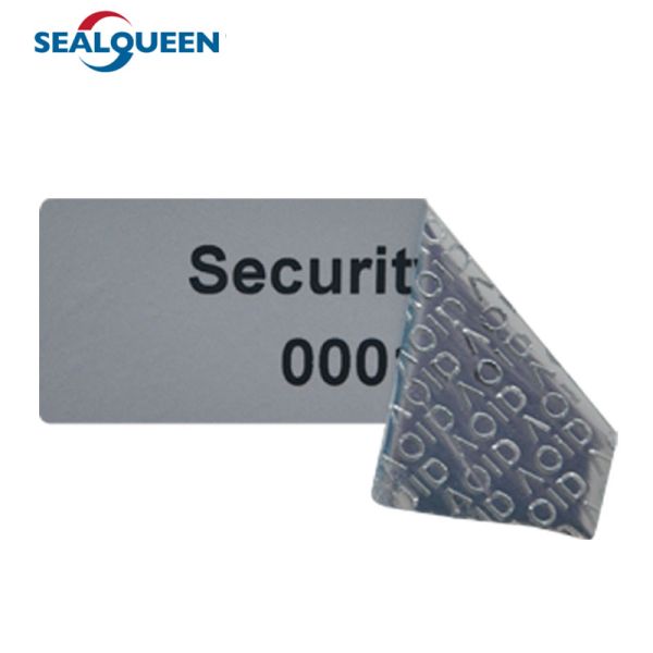 Quality Warranty Silver Self Seal Void Security Label Sticker Custom Tamper Evident Packing wholesale