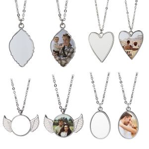 Oval Shape Sublimation Photo Necklace With Aluminum Insert Custom Photo Printing