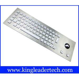 Panel Mount Illuminated Metal Keyboard High Resistant With Optical Trackball