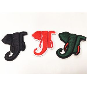 Small Handmade 3D Embroidery Patches Vivid Color Elephant Pattern