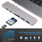 7in1 USB-C Hub Dual Adapter Multiport Card Reader 4K Type-C For MacBook Pro Dual