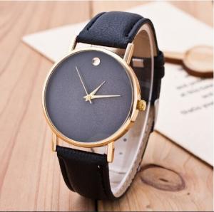 China Custom Simple Design Geneva Fashion PU Leather Watch Strap Ladies watches on sale