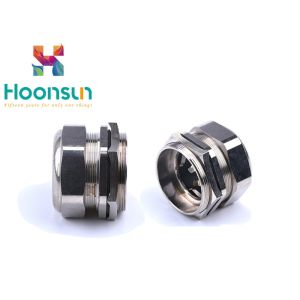 NPT1/4 Nickel Plated Brass EMC Power Cable Gland 18mm Thread