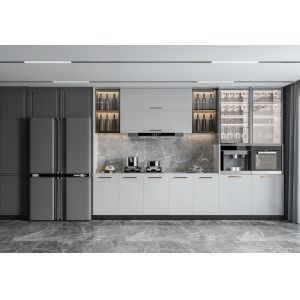 Modern MDF Kitchen Cabinet with High Gloss Lacquer Finish