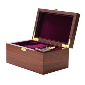 Luxury Black Perfume Box Wear Resistant Durable For 2 Bottles