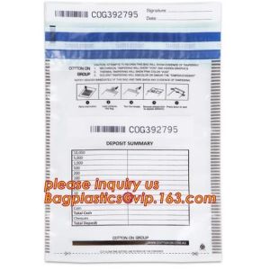 Nice Printed Custom Design Strong Tamper Proof Plastic Airport Bank Money