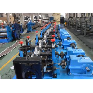 Gcr15 Steel Rack Upright Roll Forming Machine With Servo Following Cutting