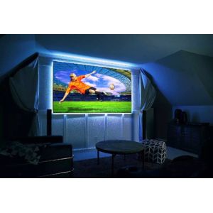 Fixed frame projection screen wall mounted , 3D Silver Screen with Black Velvet