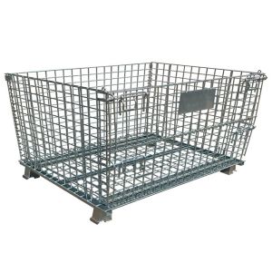 50x50mm Mesh Stackable Storage Bins , 6mm Industrial Wire Container