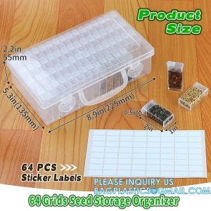 Plastic Seed Storage Box, Seeds Storage Organizer Container, Flower Seeds