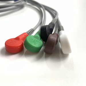 IT20 ECG Telemetry Lead EDAN 5-Lead Snap AHA Reusable REF: EL05DASY1