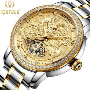 China Dragon Embossed Waterproof Mechanical Watch Automatic Movement on sale