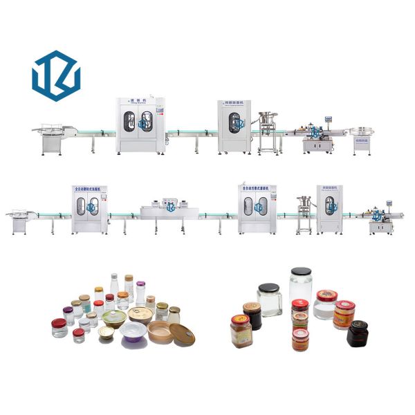 Quality Chili Sauce Jam Honey  filling Packaging Line Capping Labeling Machine for Glass Bottle plastic bottle wholesale