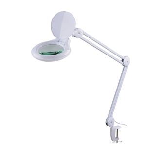 magnifier lamp 5inch 127mm lens magnifying led light ESD safe Clamp Mount Metal