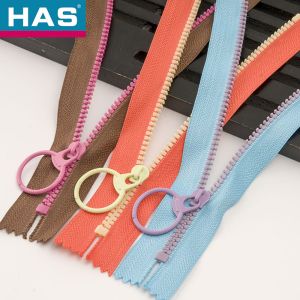 Open End Plastic Zippers Smooth Coloured Zippers Nickel Free