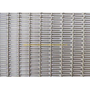Rectangle Hole 5mm Rod Lock Crimped Decorative Woven Wire Mesh