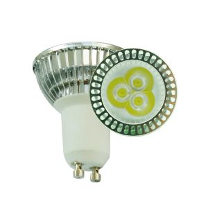 Cheap High Power 3W 250lm 5000 - 10000K LED GU10 Light Bulb For Display Case for sale
