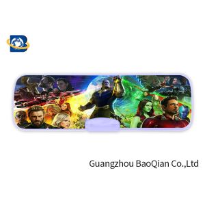 The Avenger Plastic Pencil Case 3D Effect , Lenticular Image Printing High