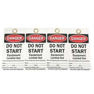 Customized Durable Plastic Safety Tag Design Preventing Accidents