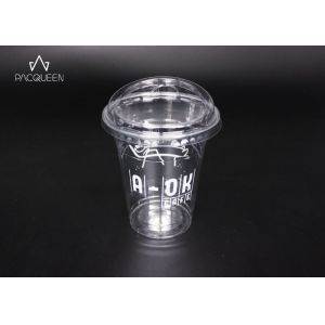 12 / 16 Oz Cold Drink Disposable Cups PET Material With Dome Lids